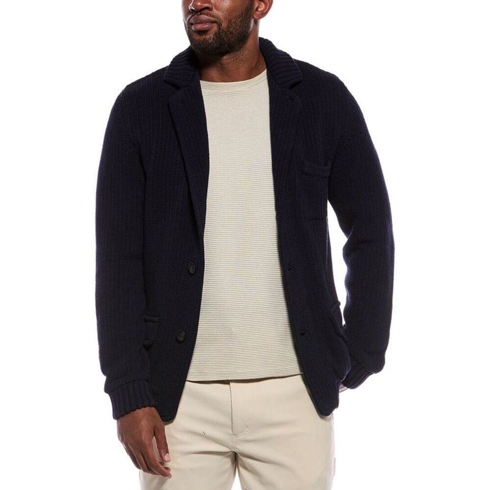 Slowear Mens  Zanone Bulky Cardigan, Blue